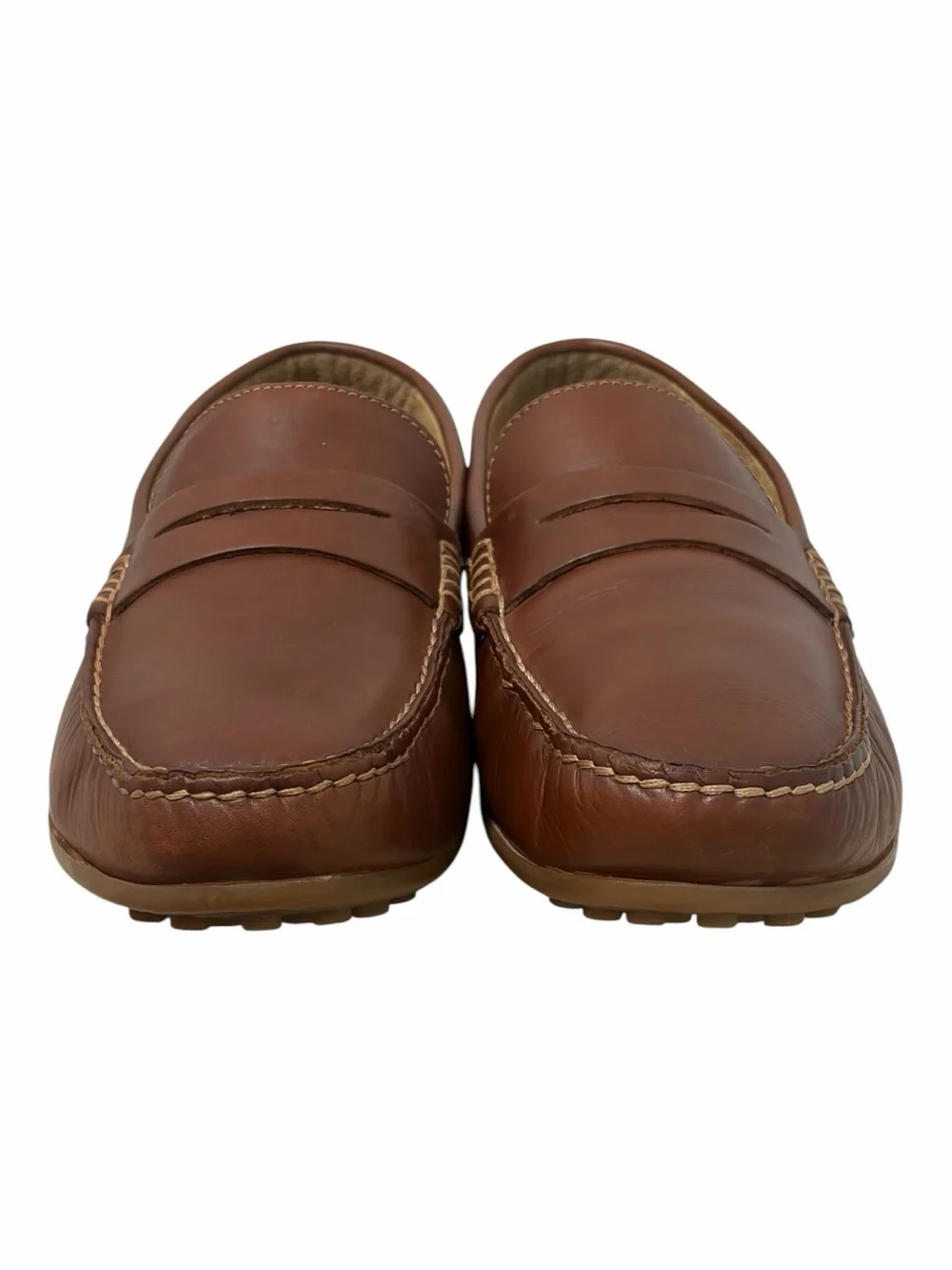 Florsheim Penny Loafer Cognac Brown Leather Driving Moccasins- NEW - Men’s 8